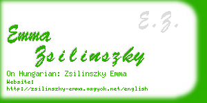 emma zsilinszky business card